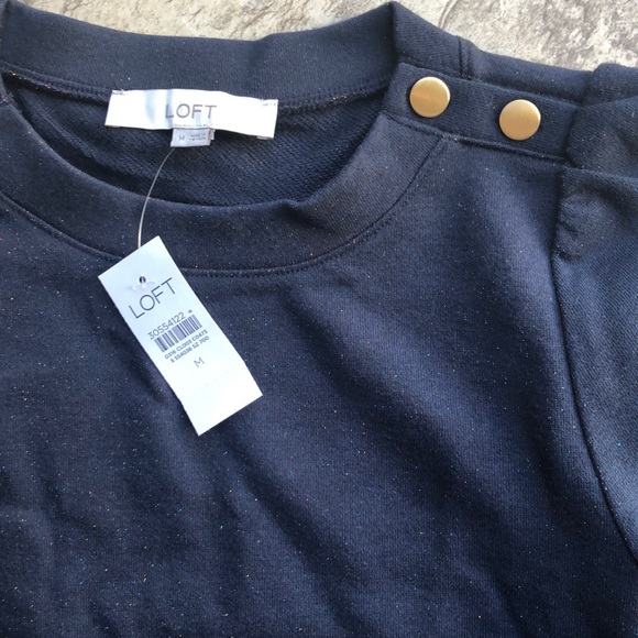 NWT LOFT Women’s Button Accented Shift Dress - Picture 2 of 4